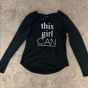 This girl can long sleeve t-shirt.